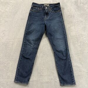 Levi's Wedgie Premium Jeans Women's 25 Mid‎ Rise Blue Denim Stretch Button Fly